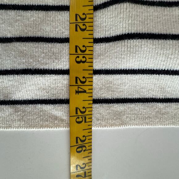 ANTHROPOLOGIE Sweater Medium Faye Striped Block Design Boat Neck Sleeve Cuffs - Picture 13 of 13